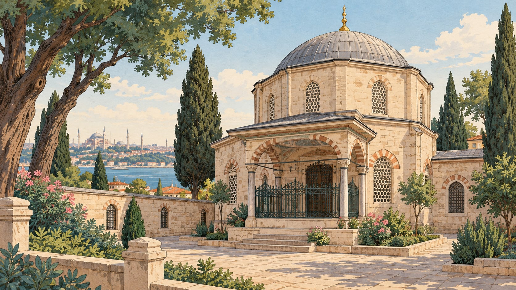 Ebu Şeybe el-Hudri Tomb çizimi, İstanbul