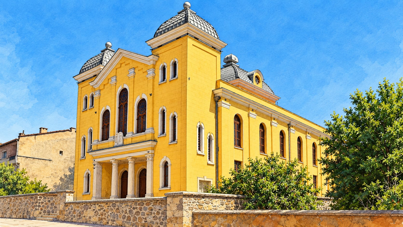 Edirne Great Synagogue çizimi, Edirne
