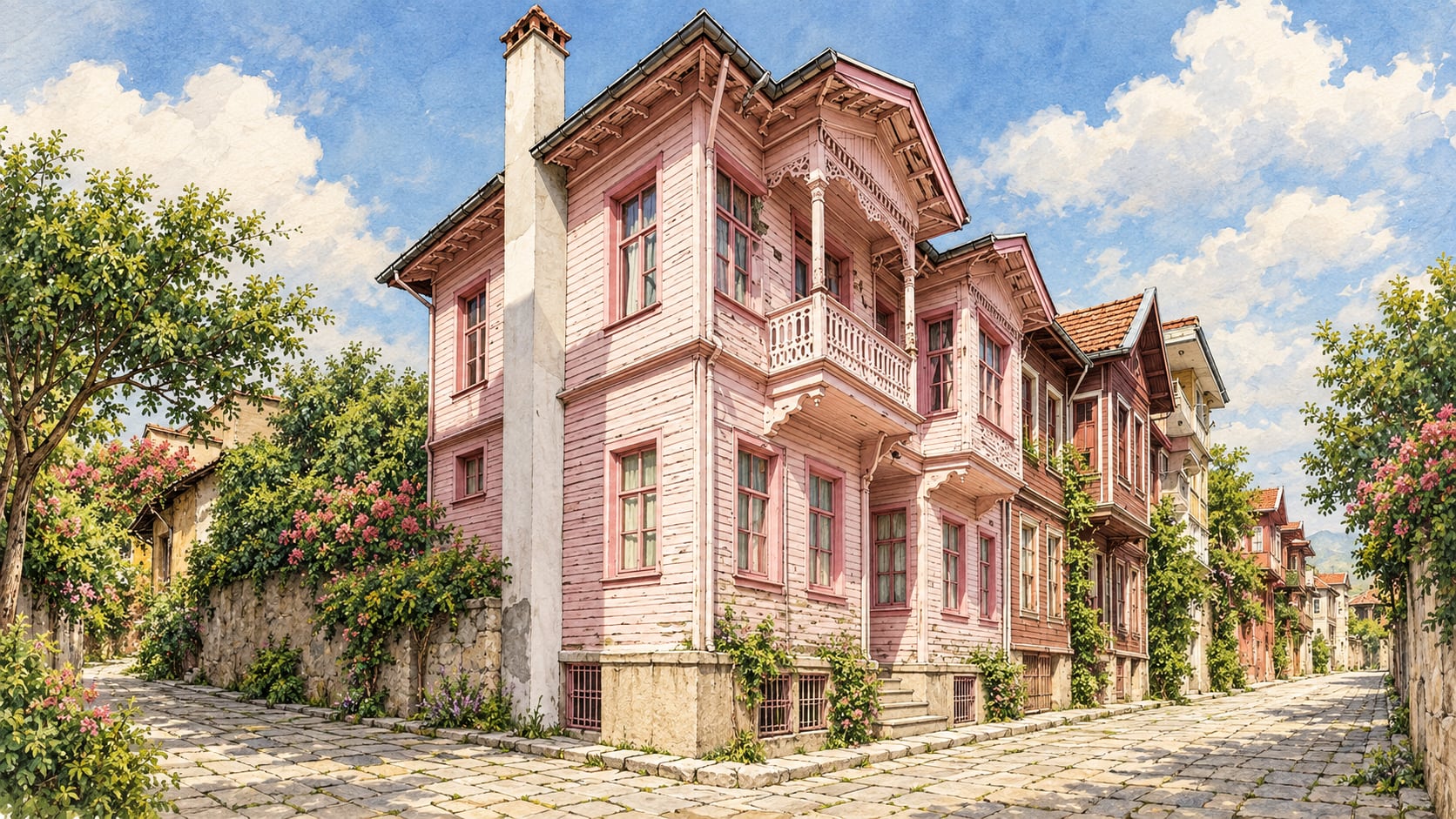 Edirne Houses çizimi, Edirne