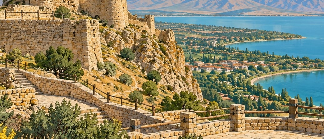 Edremit Kız Kalesi Viewing Terrace çizimi, Van
