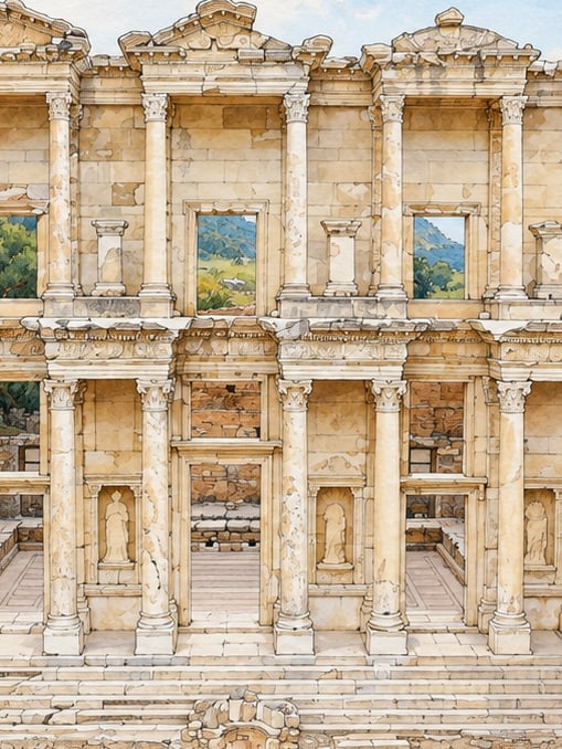 Ephesus Archaeological Site çizimi, İzmir