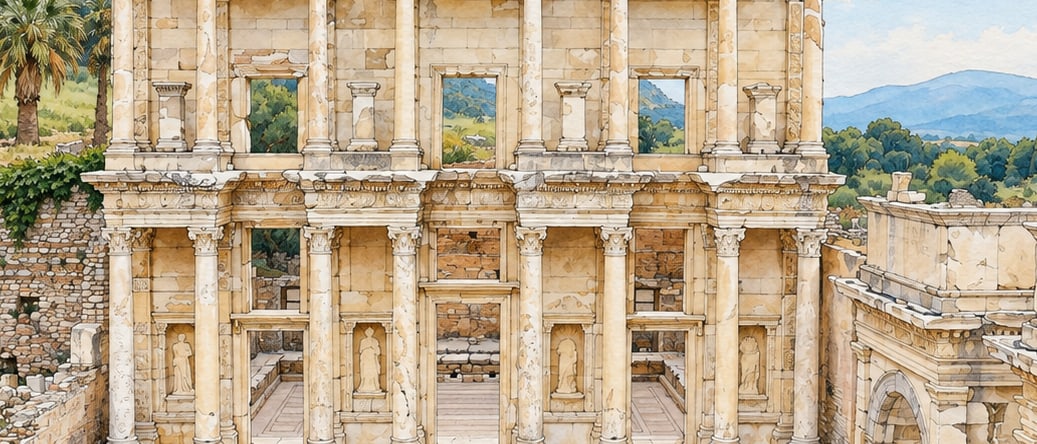Ephesus Archaeological Site çizimi, İzmir