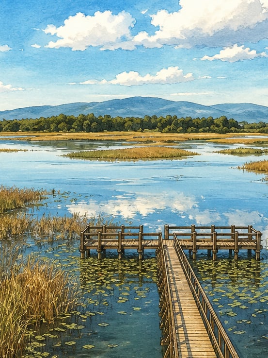 Ilustración: Lago Efteni, Düzce