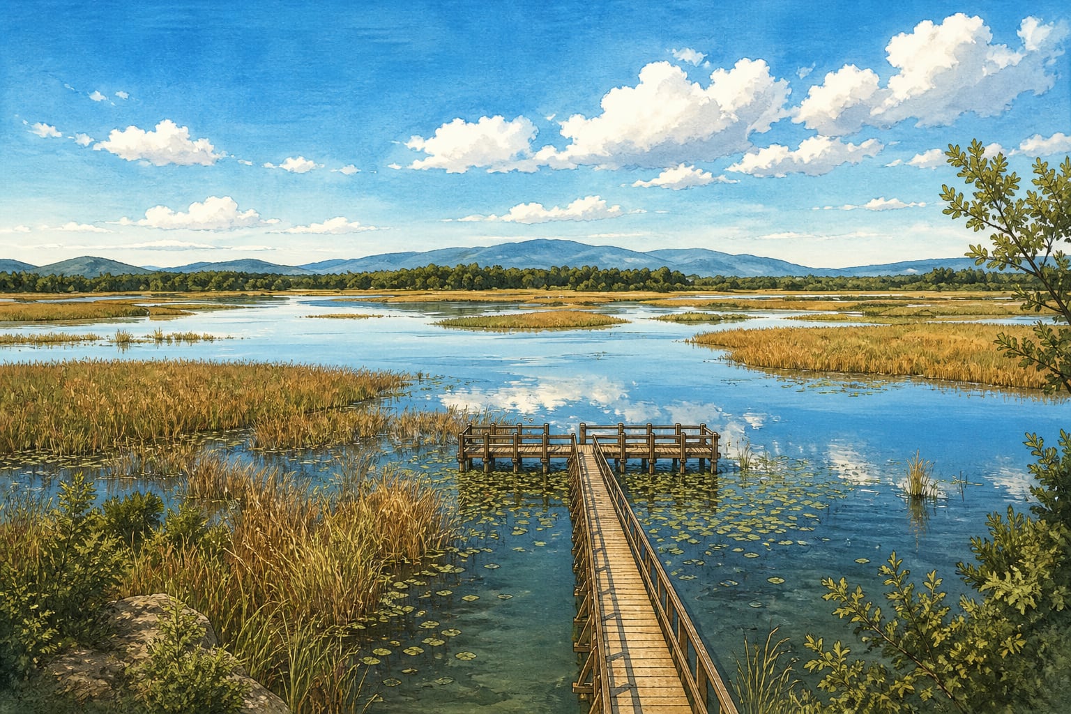 Efteni Lake çizimi, Düzce