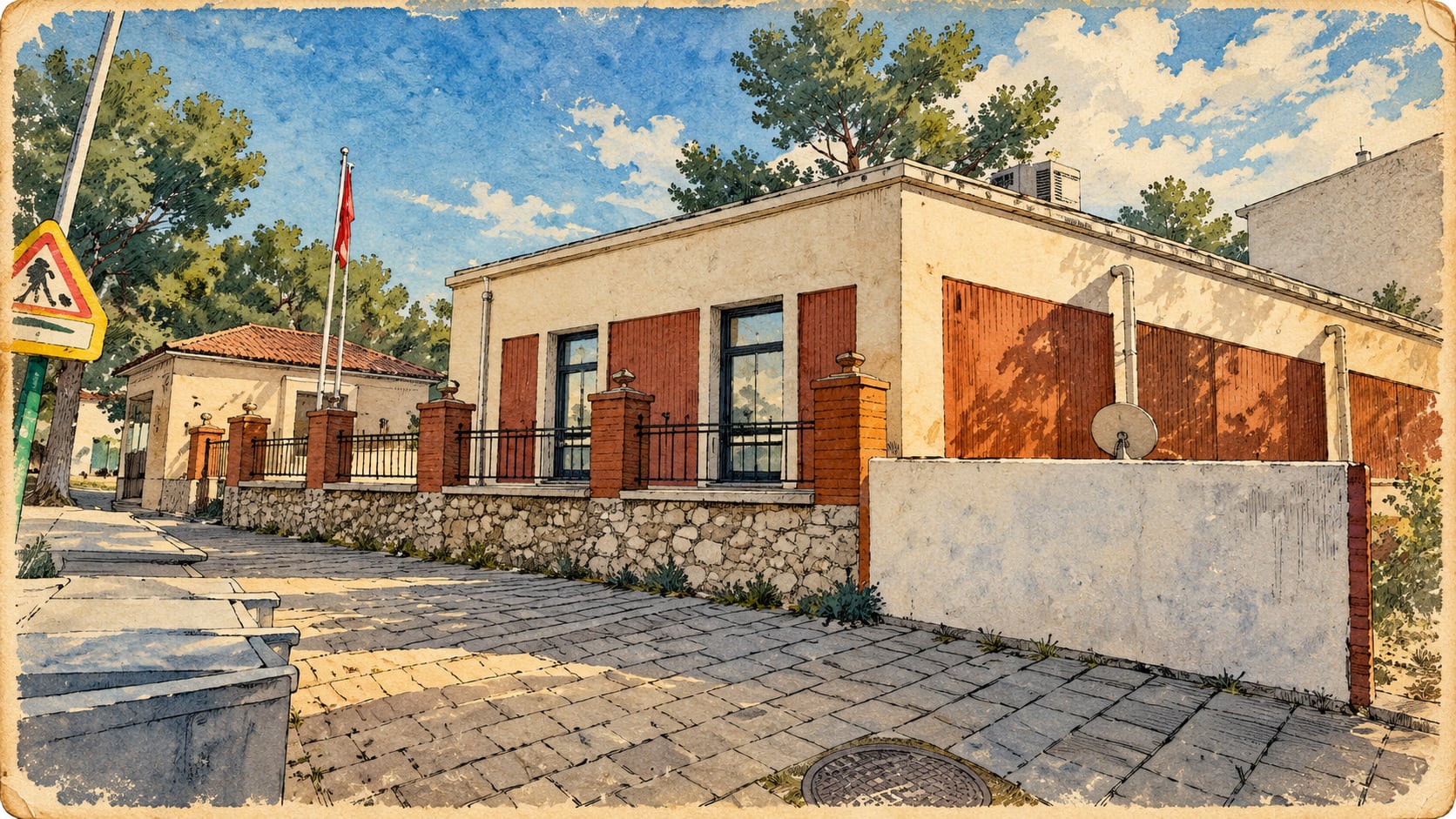Ege University Ethnography Museum çizimi, İzmir