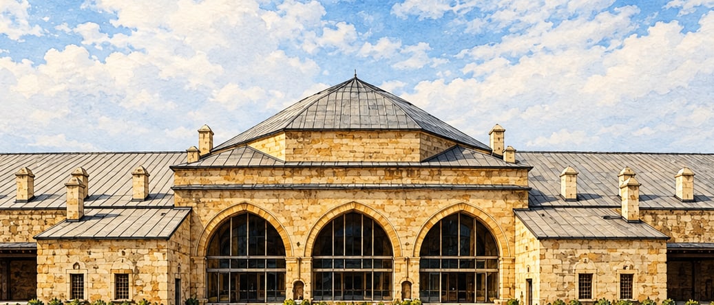 Ekmekçizade Caravanserai Museums çizimi, Edirne