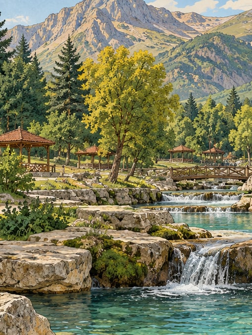 Ilustración: Área recreativa de Ekşisu, Erzincan