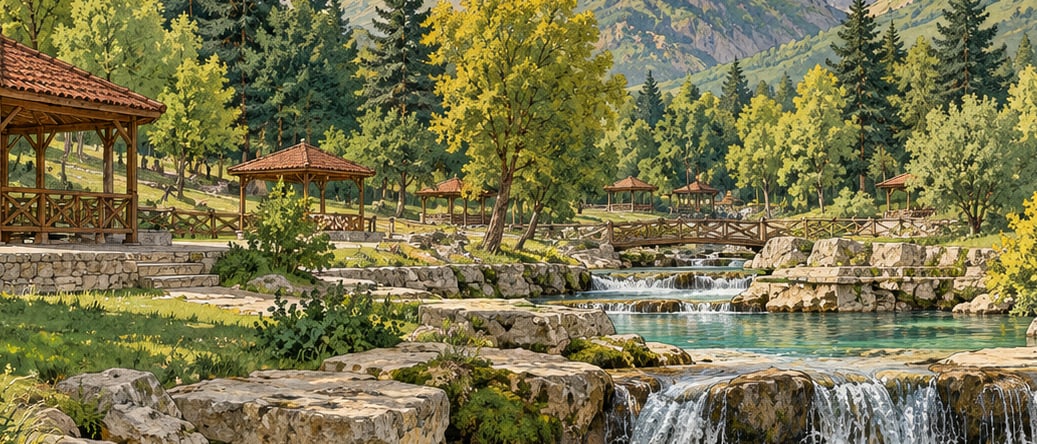 Ekşisu Recreation Area çizimi, Erzincan