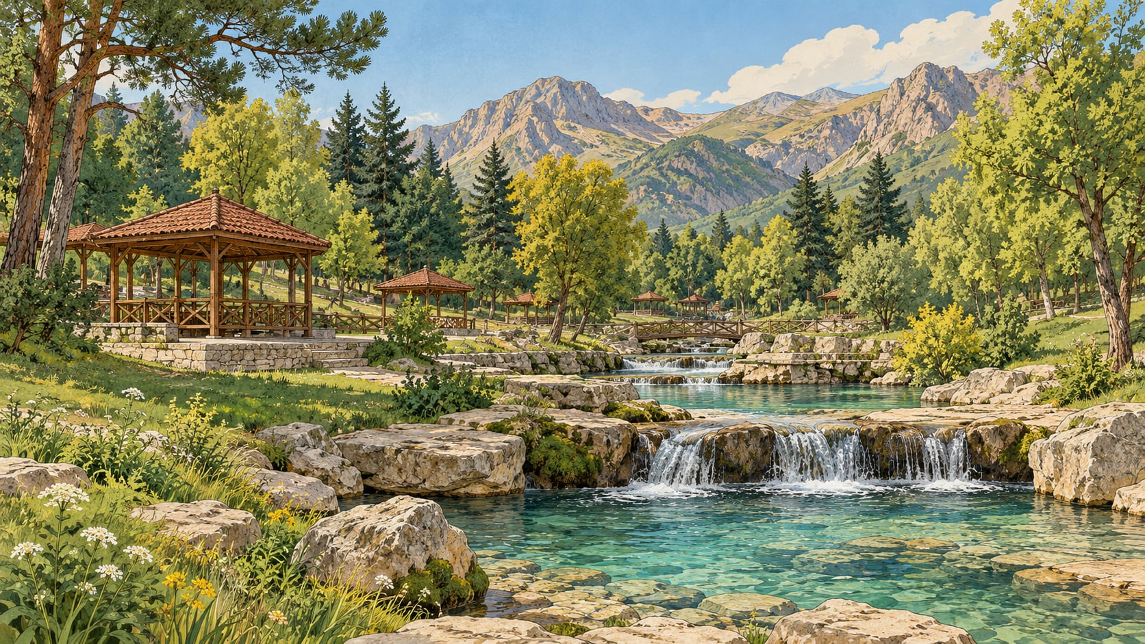 Ekşisu Recreation Area çizimi, Erzincan