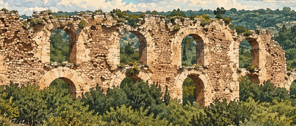 Elaiussa-Sebaste and Korykos Water Conveyance Systems çizimi, Mersin