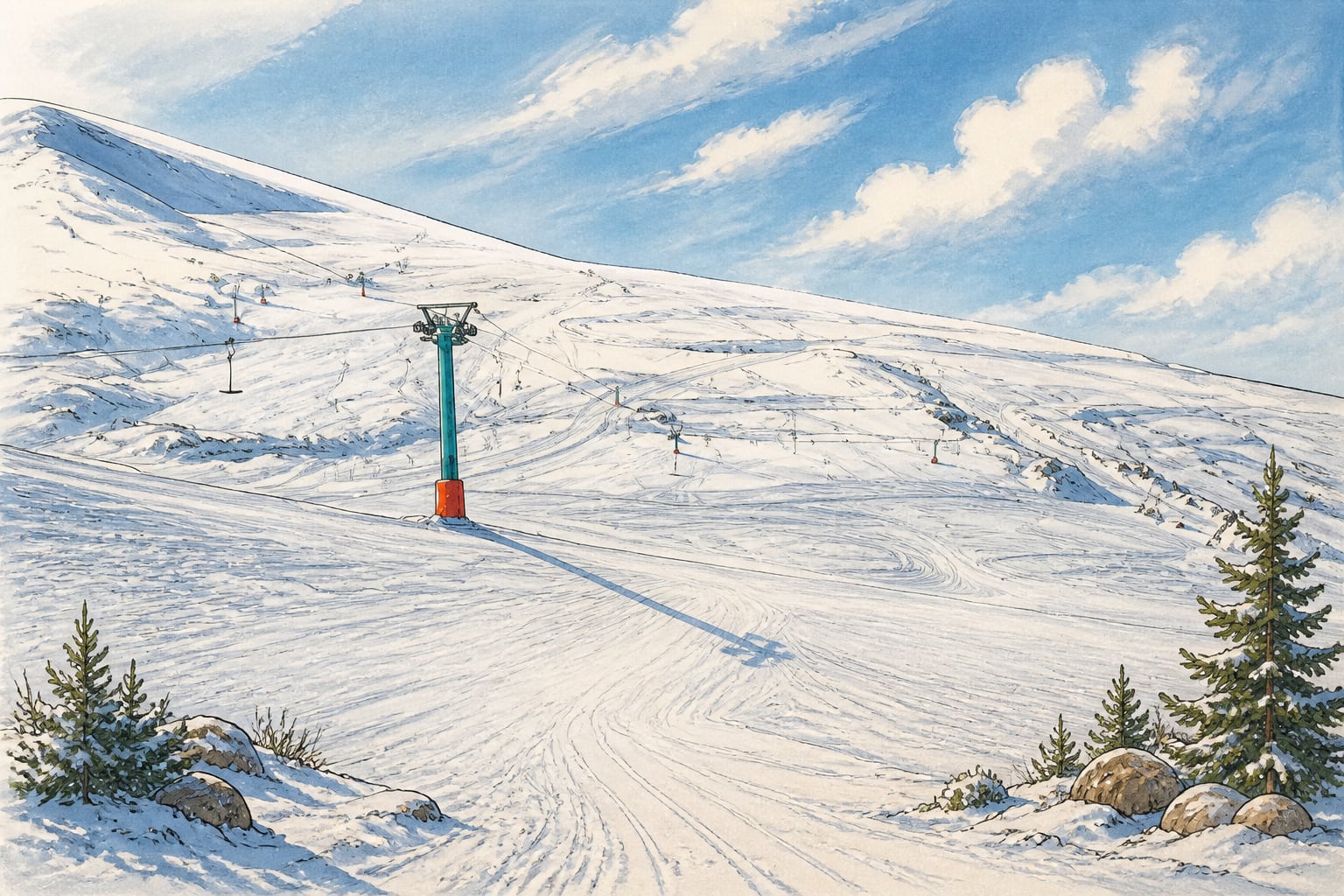 Elmadağ Ski Centre çizimi, Ankara