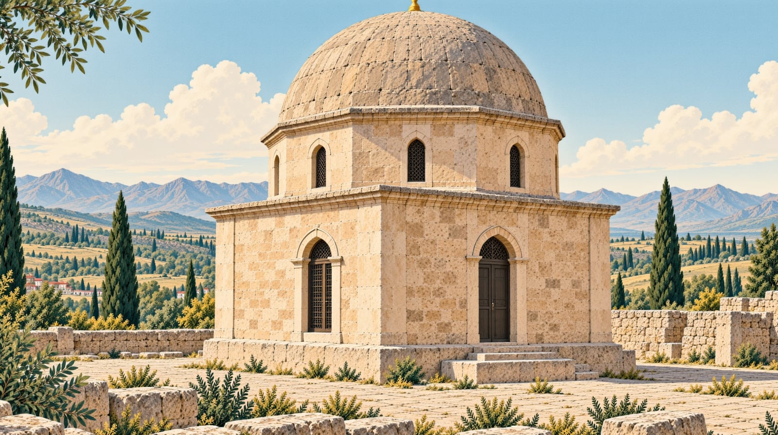 Emir Ali Tomb Tower (Ahlat) çizimi, Bitlis