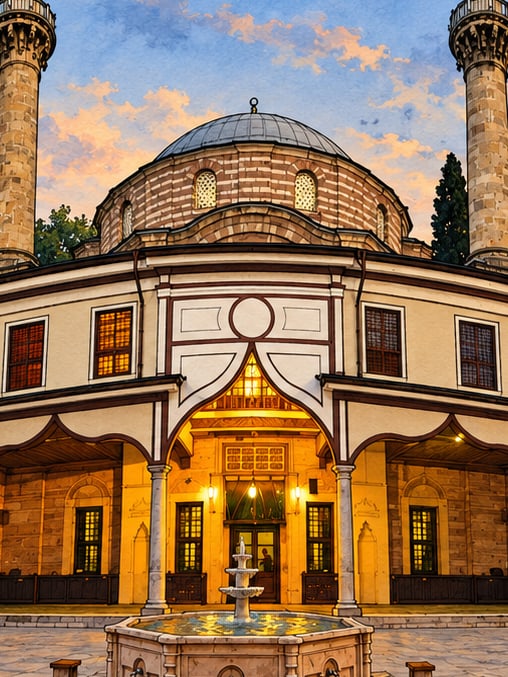Ilustración: Complejo de Emir Sultan, Bursa