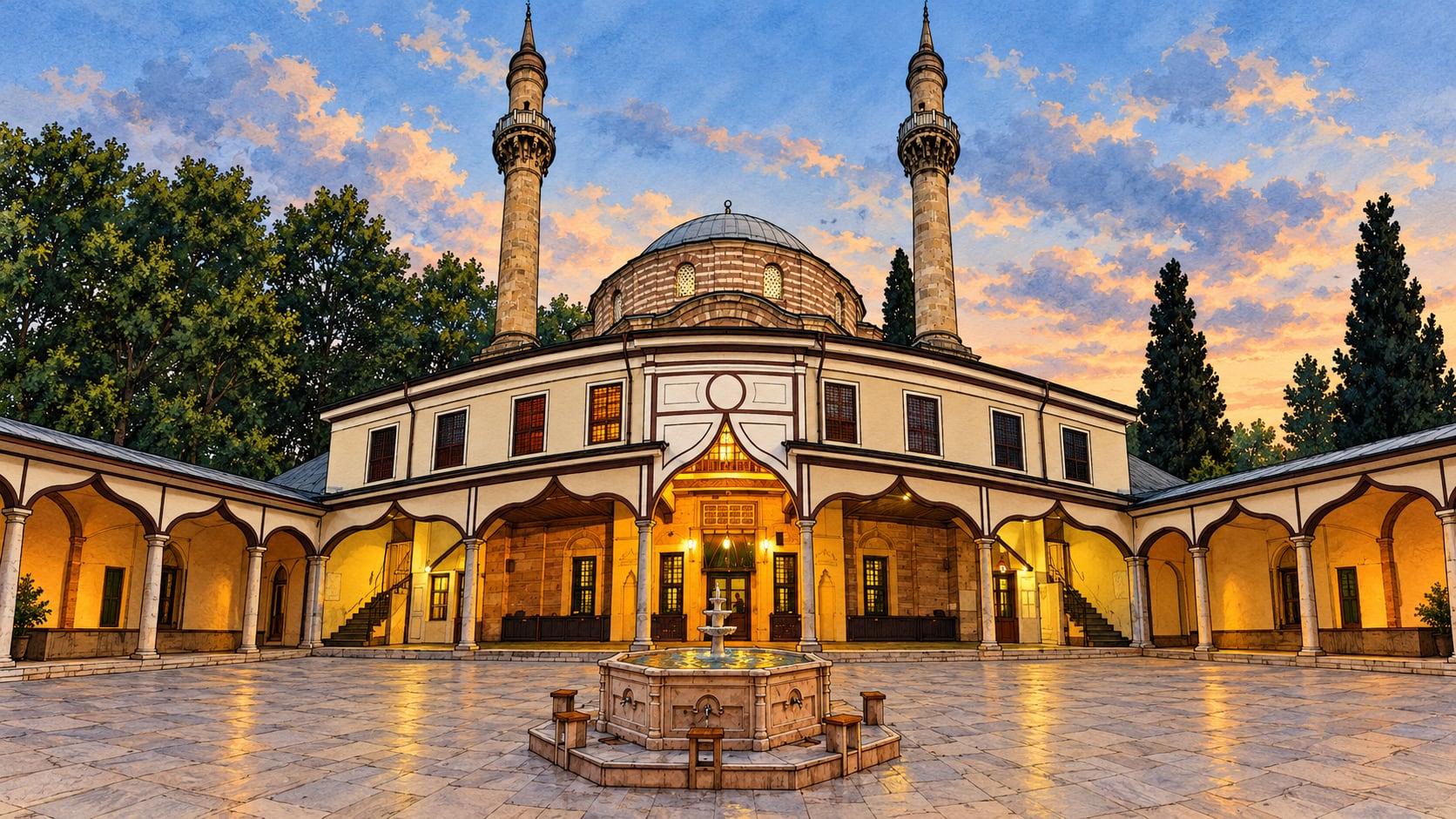 Emir Sultan Complex çizimi, Bursa