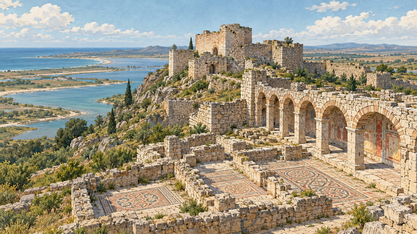 Enez Castle çizimi, Edirne