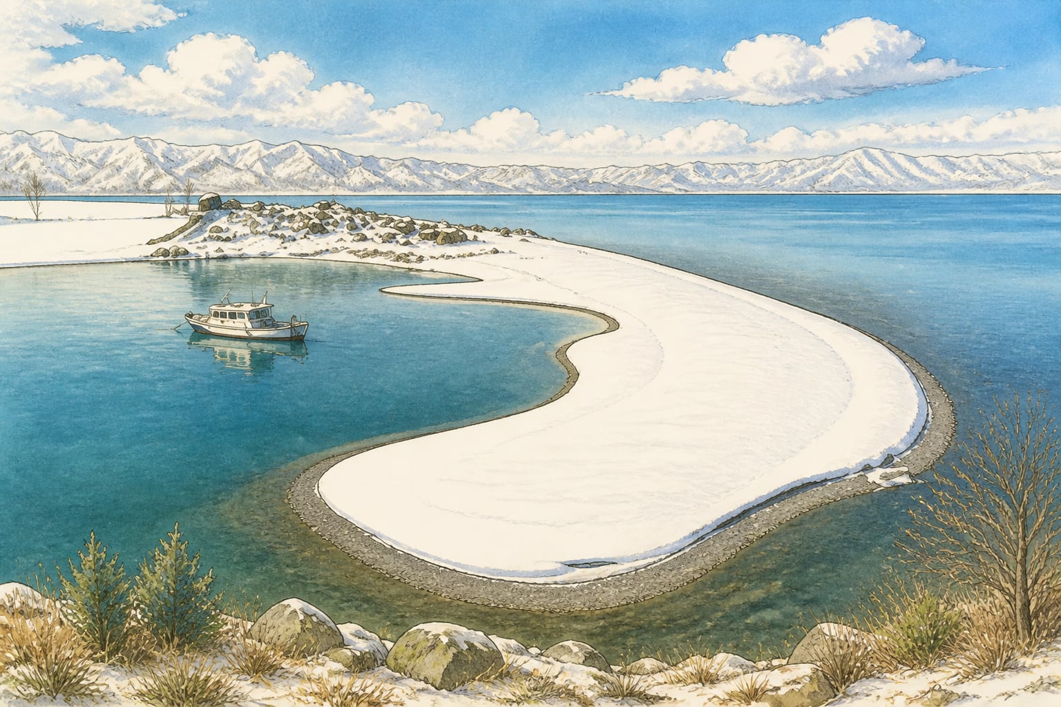 Erçek Lake çizimi, Van