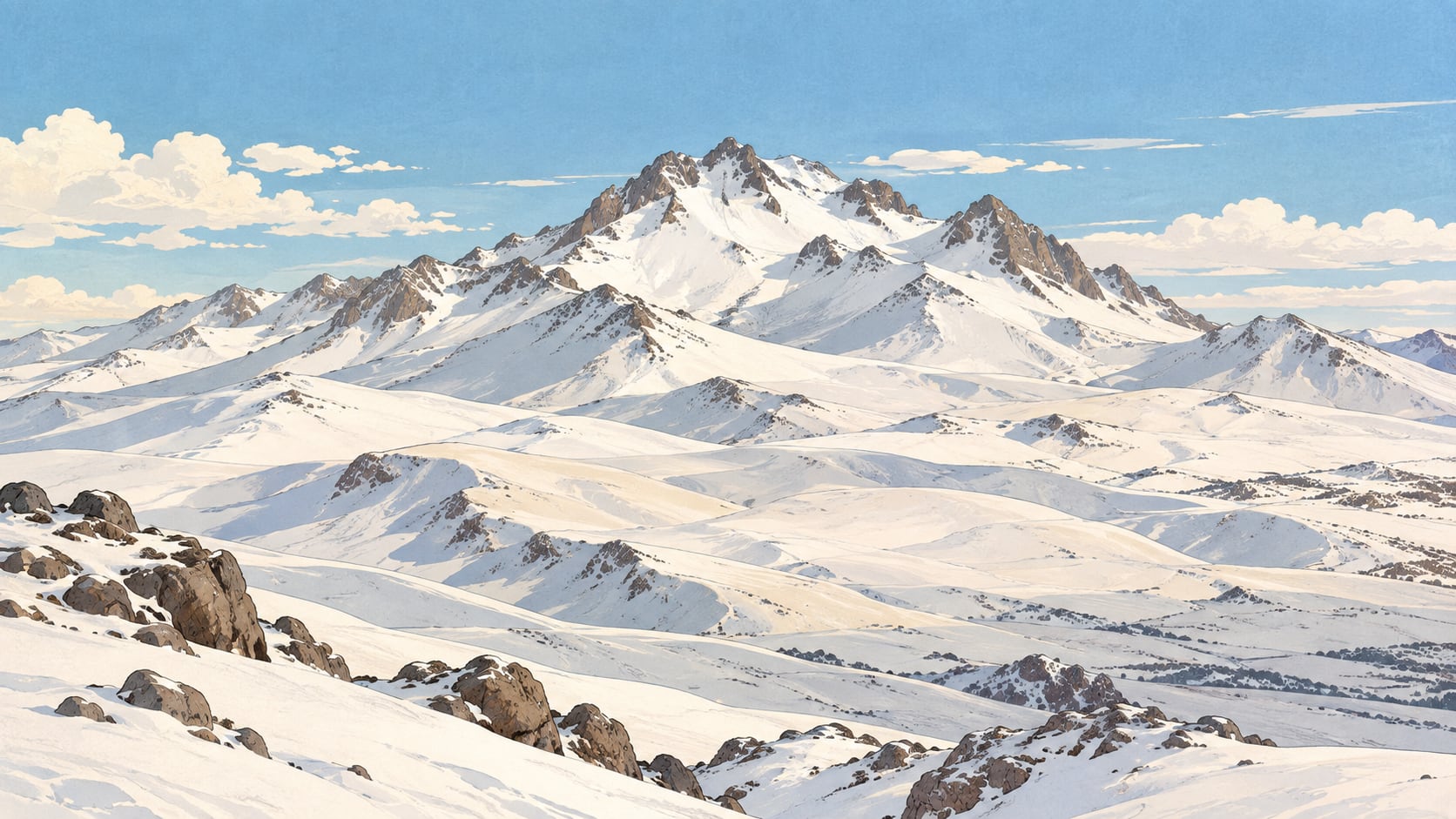 Erciyes Mountain (Ski Centre) çizimi, Kayseri
