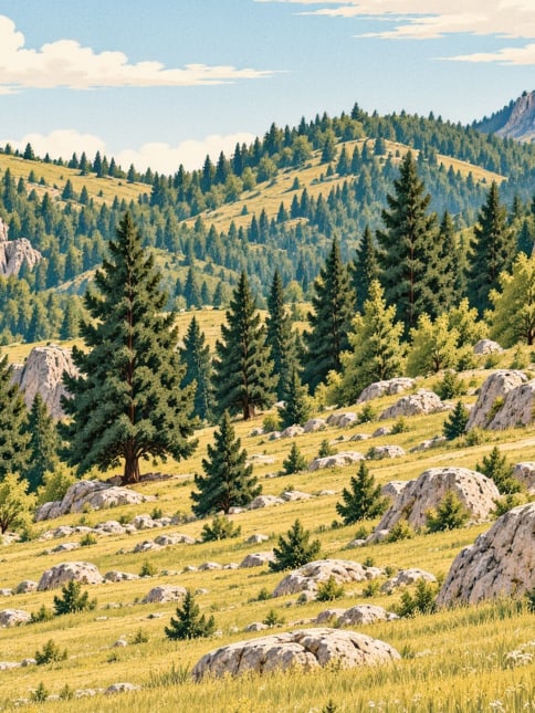 Ilustración: Meseta de Erikbeli, Gümüşhane