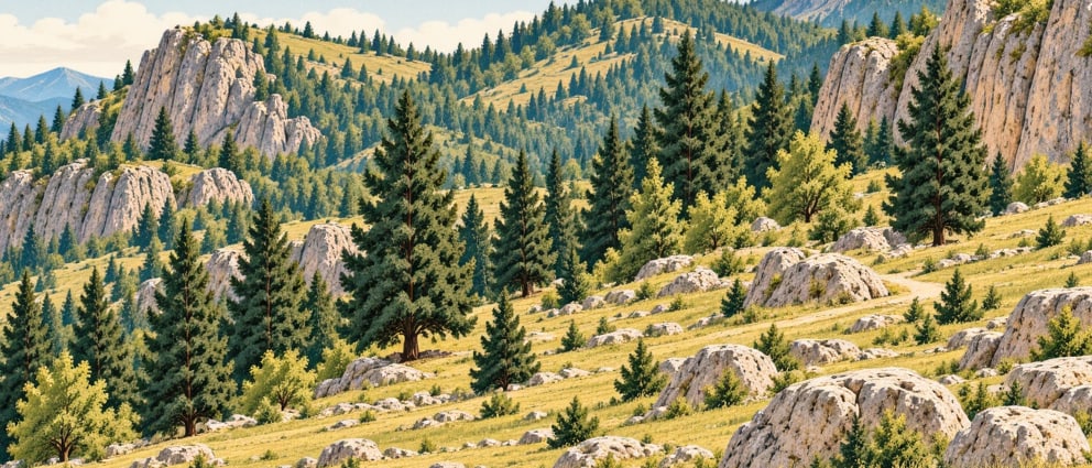 Erikbeli Plateau çizimi, Gümüşhane