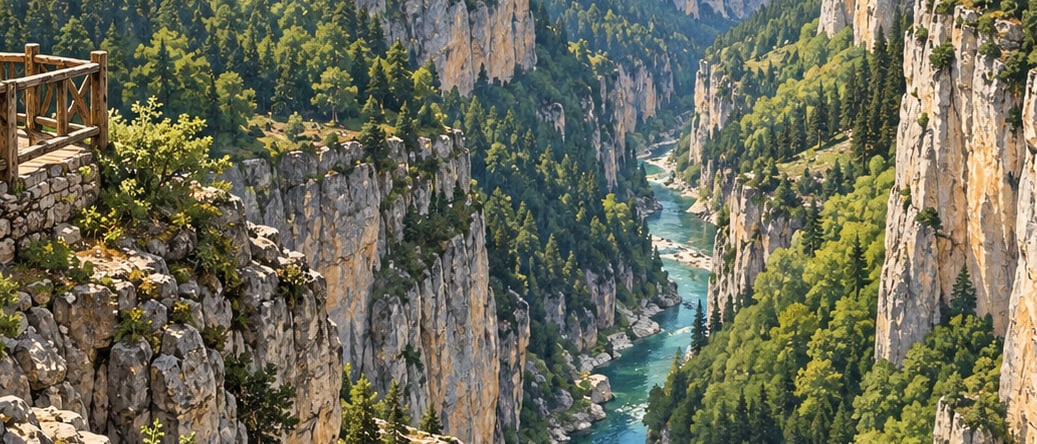 Ersizlerdere Canyon Nature Park çizimi, Kastamonu