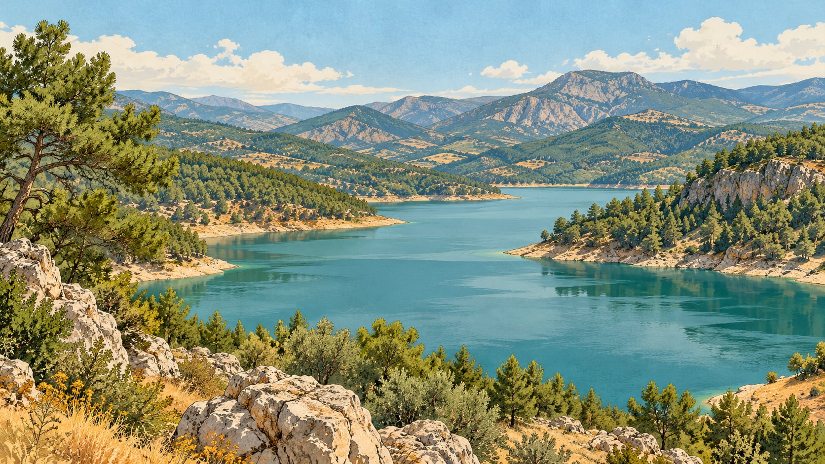 Eşen Pond çizimi, Denizli