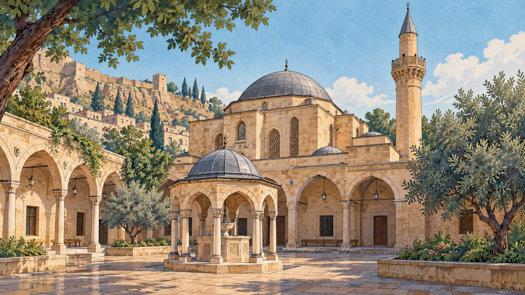 Old Ömeriye Mosque çizimi, Şanlıurfa
