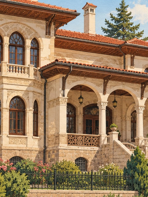 Old Uşak Houses çizimi, Uşak