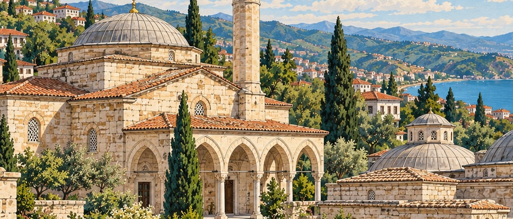 Eskipazar Bayram Bey Mosque and Baths çizimi, Ordu