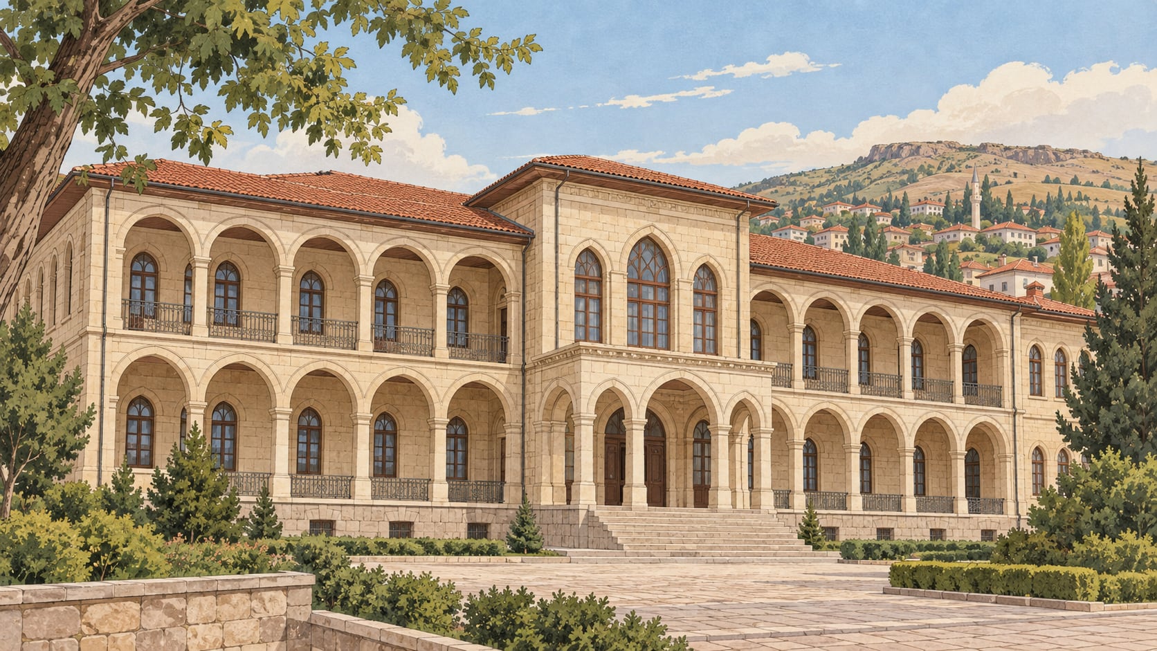 Esma Sultan Bath çizimi, Isparta