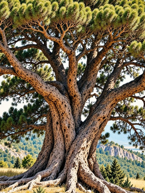 Evciler Village Cedar Tree Natural Monument çizimi, Burdur