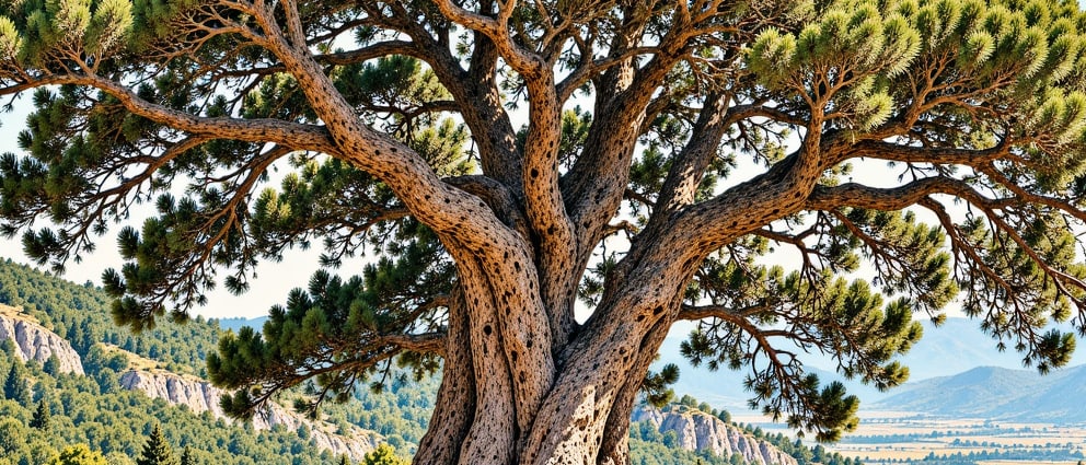 Evciler Village Cedar Tree Natural Monument çizimi, Burdur