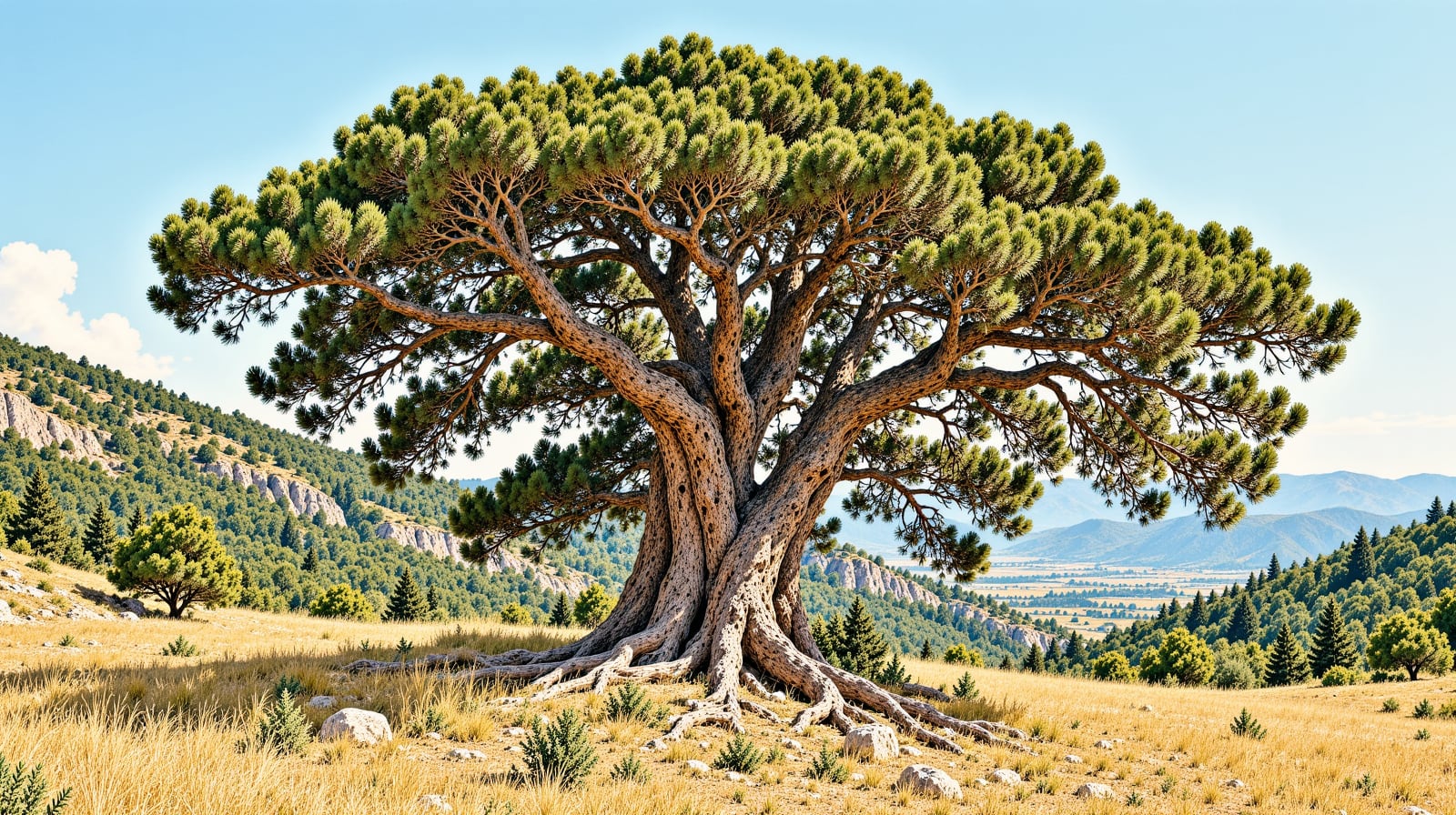 Evciler Village Cedar Tree Natural Monument çizimi, Burdur