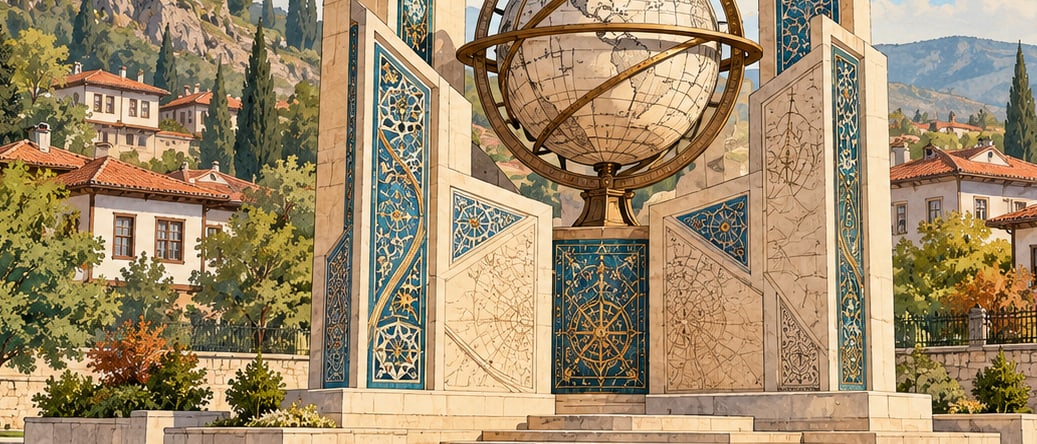 Evliya Çelebi Monument çizimi, Kütahya