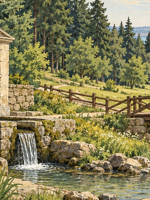 Ilustración: Parque natural de la Fuente de Fatih, İstanbul