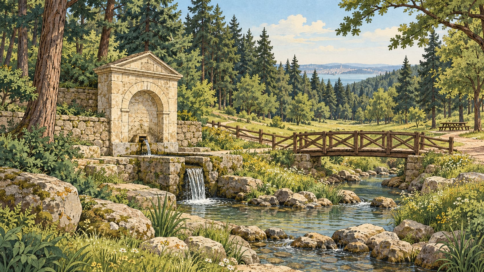 Fatih Fountain Nature Park çizimi, İstanbul