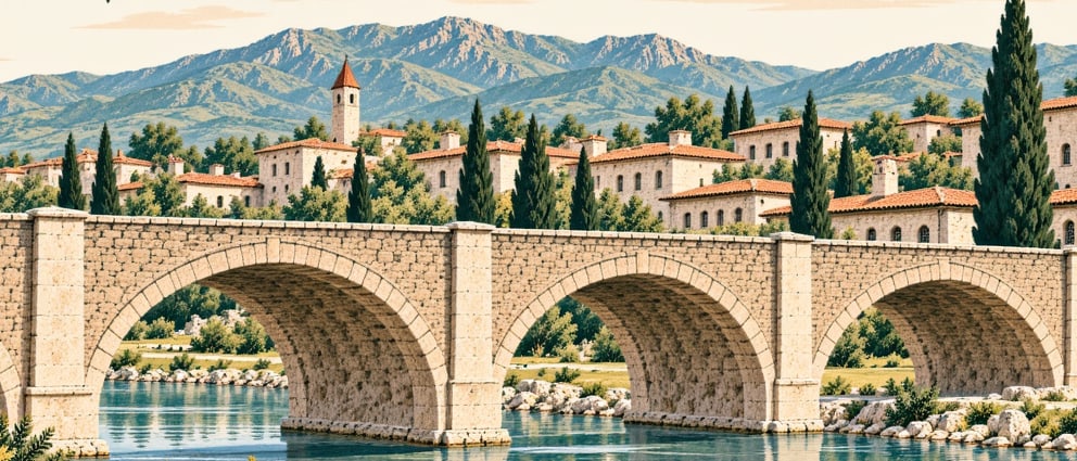 Fatih Bridge çizimi, Edirne