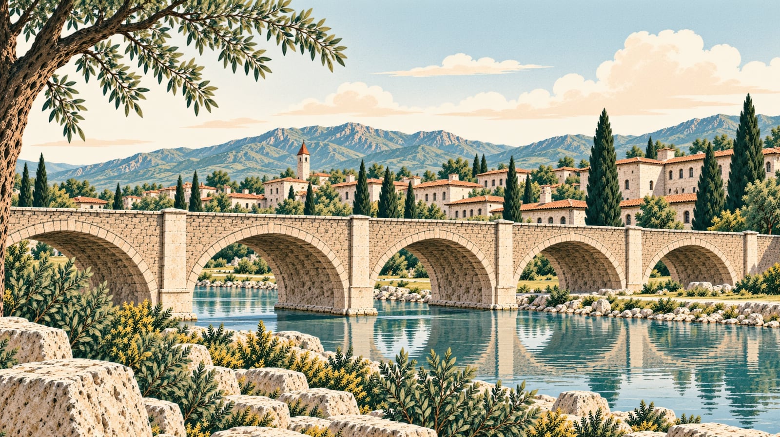 Fatih Bridge çizimi, Edirne