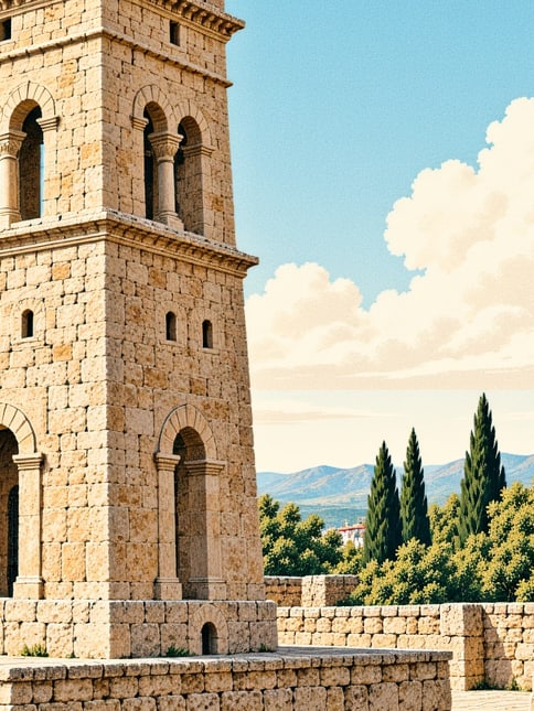 Ilustración: Torre de Fatih, Manisa