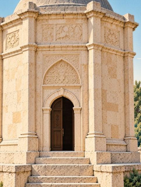 Ilustración: Torre-mausoleo de Fatma Hatun, Kırşehir