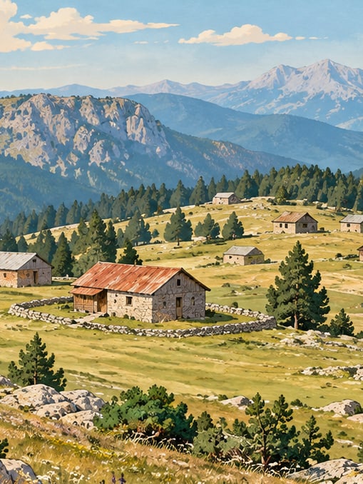 Ilustración: Meseta de la aldea de İnderesi, Feke, Adana