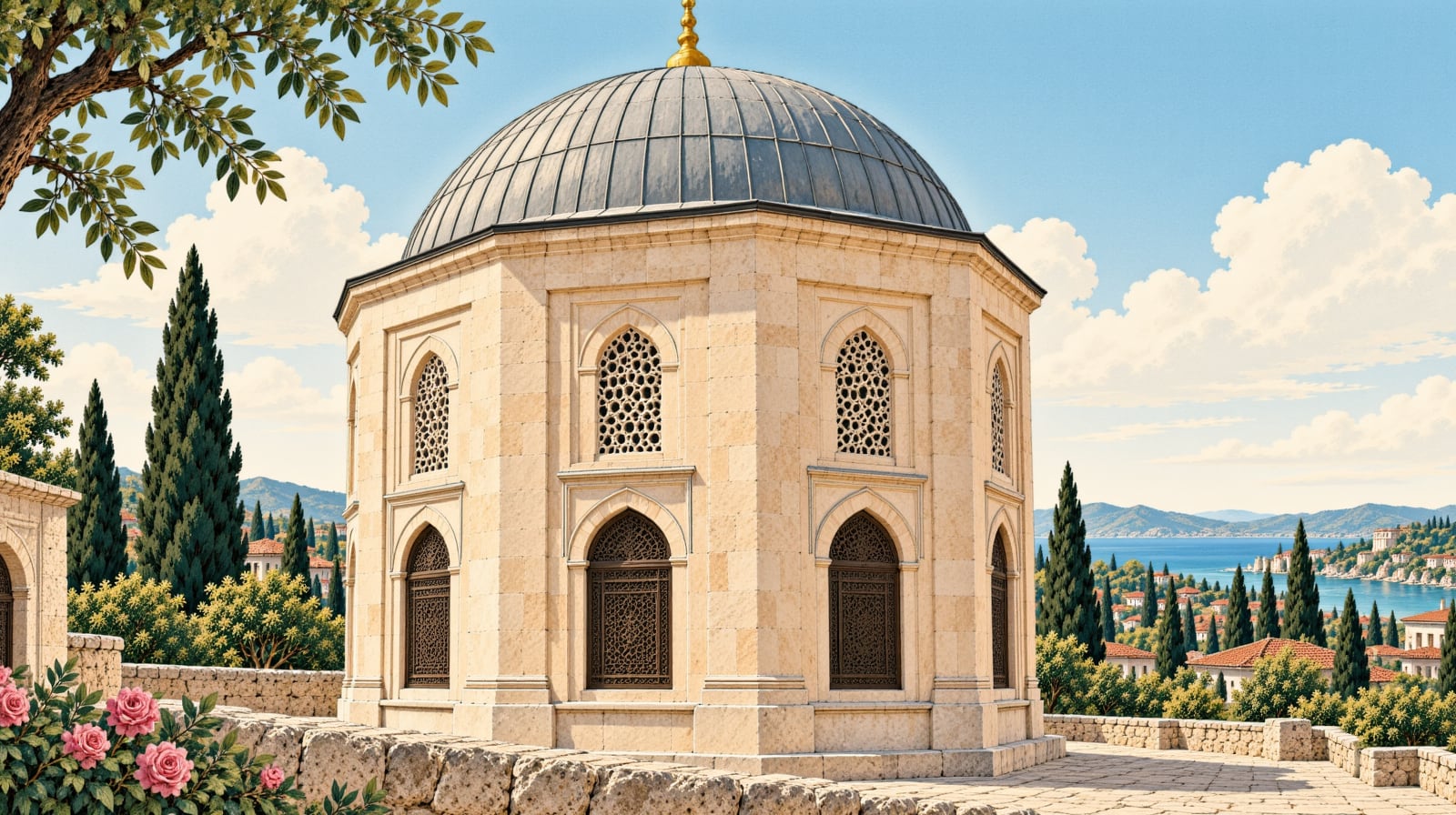 Feridun Paşa Tomb çizimi, İstanbul