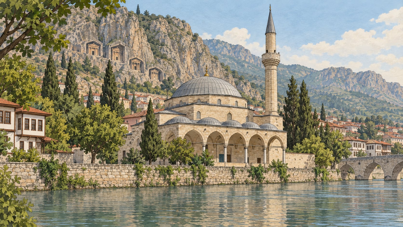 Fethiye Mosque çizimi, Amasya