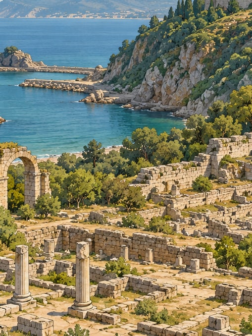 Ilustración: Yacimiento arqueológico de Tios, Filyos, Zonguldak