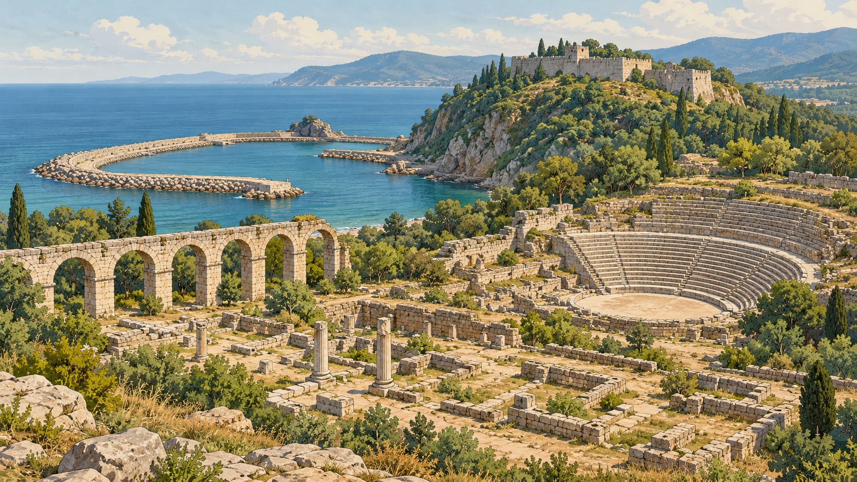 Filyos Tios Archaeological Site çizimi, Zonguldak