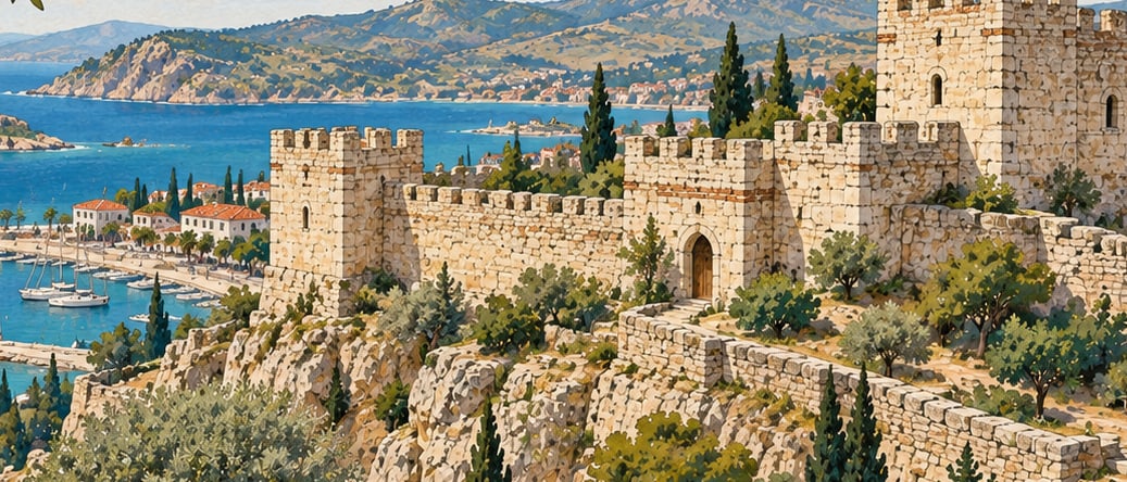 Foça Castle çizimi, İzmir