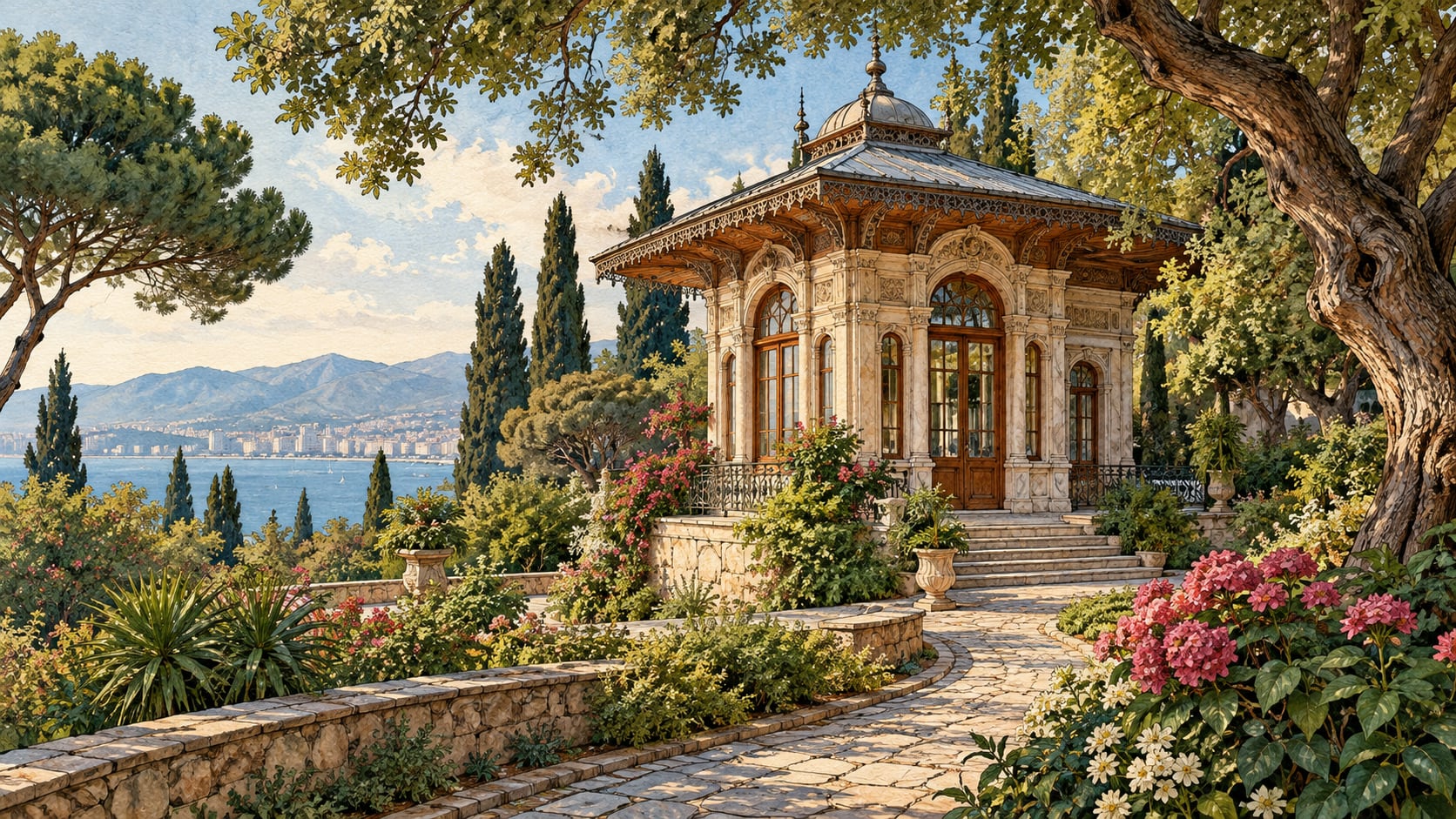Forbes Pavilion çizimi, İzmir