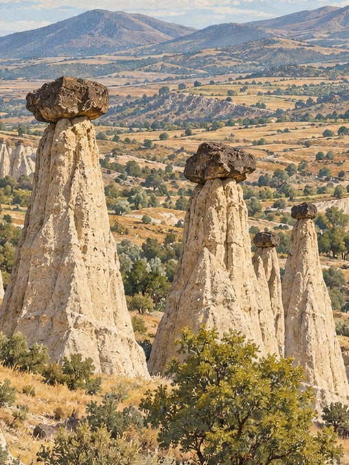 Ilustración: Monumento natural del enebro fósil, Konya