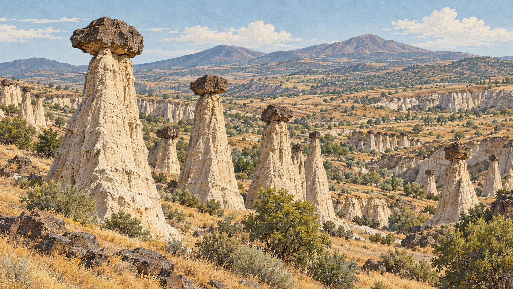 Fossil Juniper Natural Monument çizimi, Konya