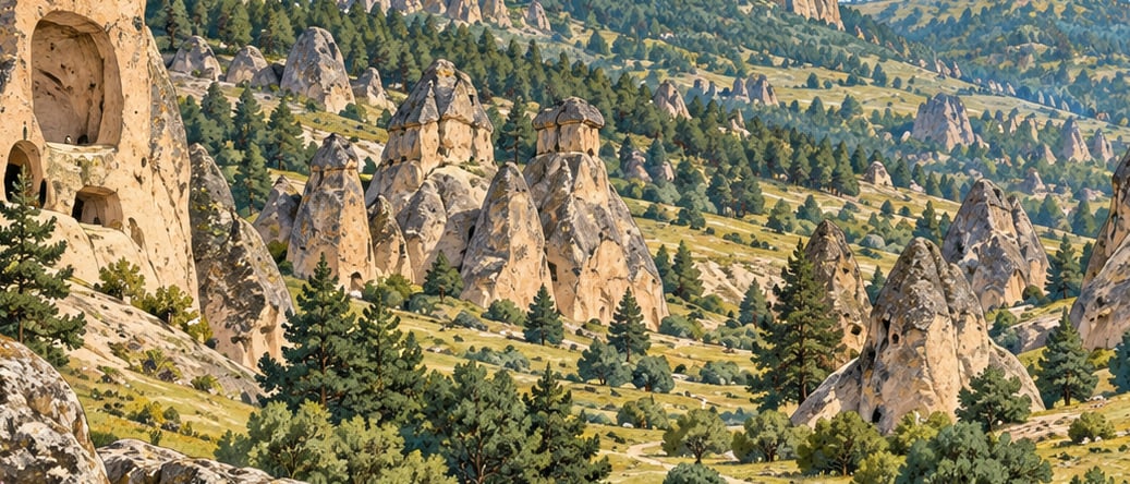 Phrygian Valley Nature Park çizimi, Afyonkarahisar