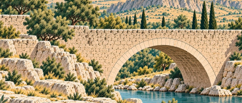 Gaffarlı Stone Bridge çizimi, Osmaniye